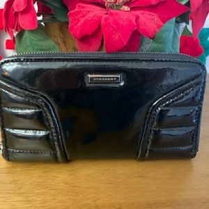 Burberry Patent Leather Zippy Wallet